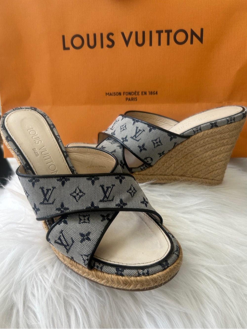 Louis Vuitton Monogram Espadrilles, Size 37 Fit like  6-6.5